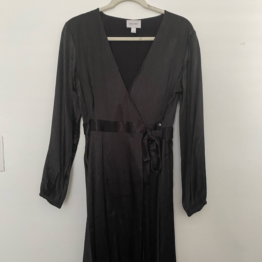 Black midi dress